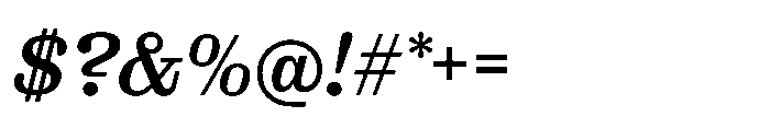 Reckham No3 Medium Italic Font OTHER CHARS