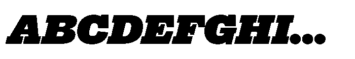Reckham No4 Black Italic Font UPPERCASE