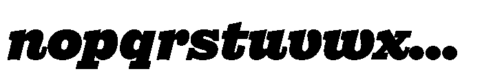 Reckham No4 Black Italic Font LOWERCASE