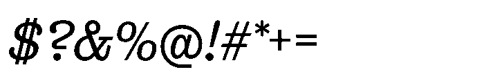 Reckham No4 Italic Font OTHER CHARS