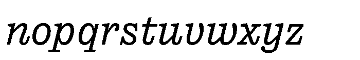 Reckham No4 Italic Font LOWERCASE