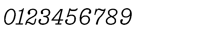 Reckham No4 Light Italic Font OTHER CHARS