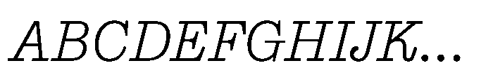 Reckham No4 Light Italic Font UPPERCASE