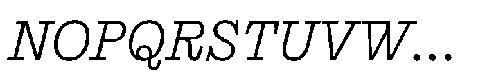 Reckham No4 Light Italic Font UPPERCASE