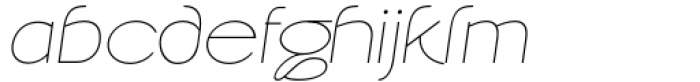 Reclamo Thin Italic Font LOWERCASE