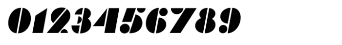 Record Store Stencil Black Italic Font OTHER CHARS