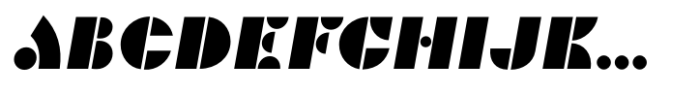 Record Store Stencil Black Italic Font