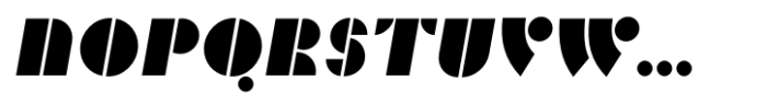 Record Store Stencil Black Italic Font UPPERCASE