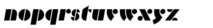 Record Store Stencil Black Italic Font LOWERCASE