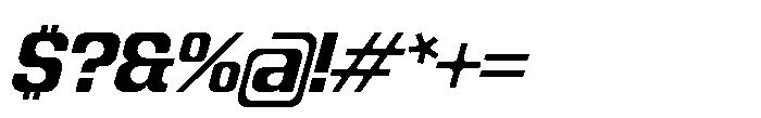 Recorder Basic Bold Slanted Font OTHER CHARS