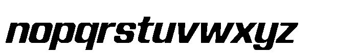 Recorder Basic Bold Slanted Font LOWERCASE