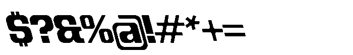 Recorder Basic Extrabold Backslanted Font OTHER CHARS