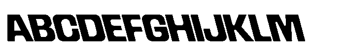 Recorder Basic Extrabold Backslanted Font UPPERCASE
