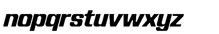 Recorder Basic Extrabold Slanted Font LOWERCASE