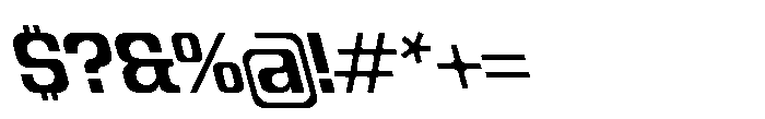 Recorder Basic Semibold Backslanted Font OTHER CHARS