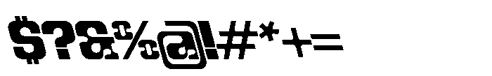 Recorder Capsule Black Backslanted Font OTHER CHARS