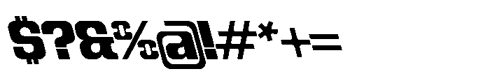 Recorder Mixed Black Backslanted Font OTHER CHARS
