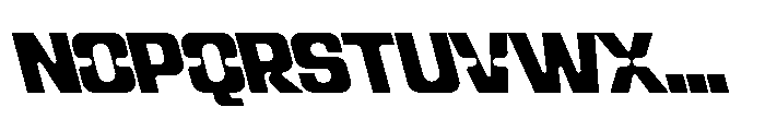 Recorder Mixed Black Backslanted Font UPPERCASE