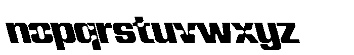 Recorder Mixed Black Backslanted Font LOWERCASE