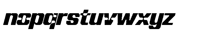 Recorder Mixed Black Slanted Font LOWERCASE