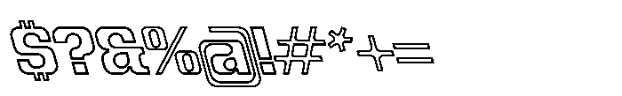 Recorder Outline Black Backslanted Font OTHER CHARS