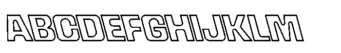 Recorder Outline Black Backslanted Font UPPERCASE