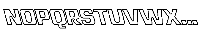 Recorder Outline Black Backslanted Font UPPERCASE