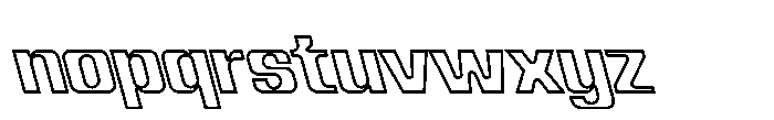 Recorder Outline Black Backslanted Font LOWERCASE