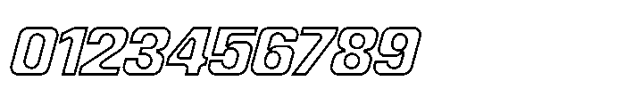 Recorder Outline Black Slanted Font OTHER CHARS