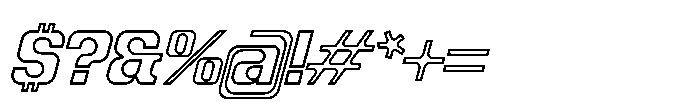 Recorder Outline Black Slanted Font OTHER CHARS