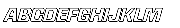 Recorder Outline Black Slanted Font UPPERCASE
