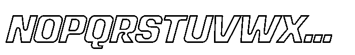 Recorder Outline Black Slanted Font UPPERCASE