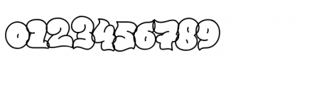 Red Bubble Graffiti Outline Font OTHER CHARS