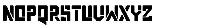 Red Line Stencil Font UPPERCASE