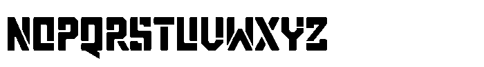 Red Line Stencil Font LOWERCASE
