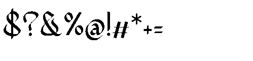 Redagon Font OTHER CHARS