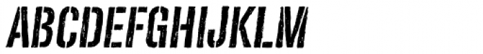 Redgar Stencil Italic Font LOWERCASE