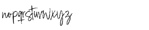 Redista Brush Font LOWERCASE