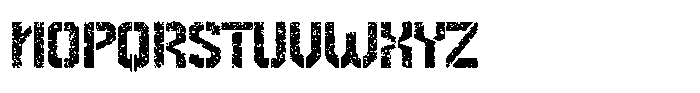 Redline Stencil Grunge Font LOWERCASE