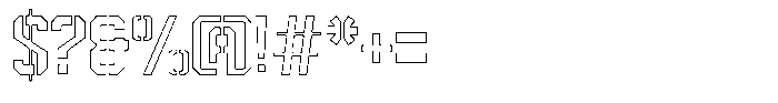 Redline Stencil Line Font OTHER CHARS