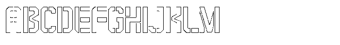 Redline Stencil Line Font UPPERCASE