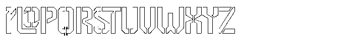 Redline Stencil Line Font UPPERCASE