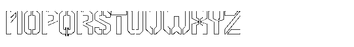 Redline Stencil Line Font LOWERCASE