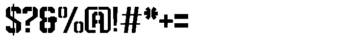 Redline Stencil Font OTHER CHARS