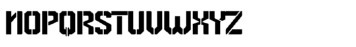 Redline Stencil Font LOWERCASE