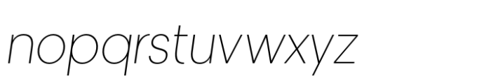Redoneta Thin Italic Font LOWERCASE