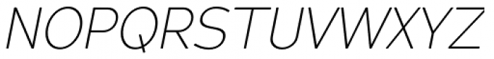 Redshift Thin Oblique Font UPPERCASE
