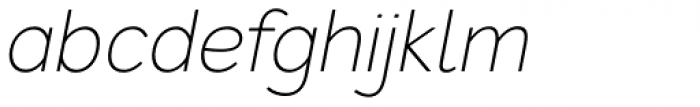 Redshift Thin Oblique Font LOWERCASE