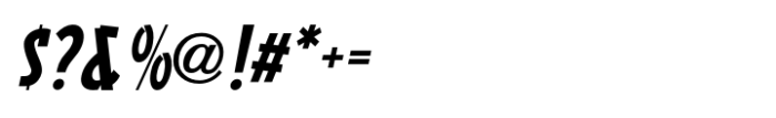 Reel Excitement JNL Oblique Font OTHER CHARS
