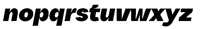 Reeti Black Italic Font LOWERCASE